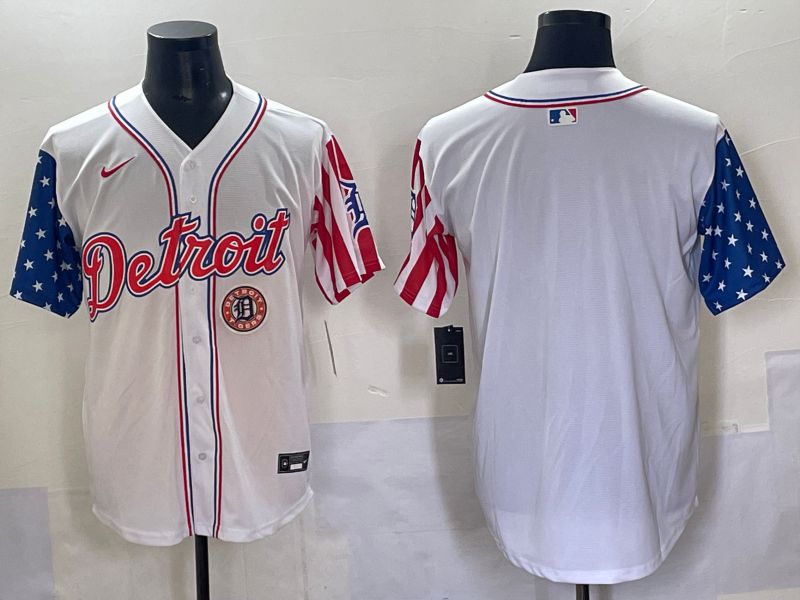 Men 2025 Detroit Tigers Blank White a generation of national flags Joint Name Nike MLB Jersey style 3->los angeles dodgers->MLB Jersey